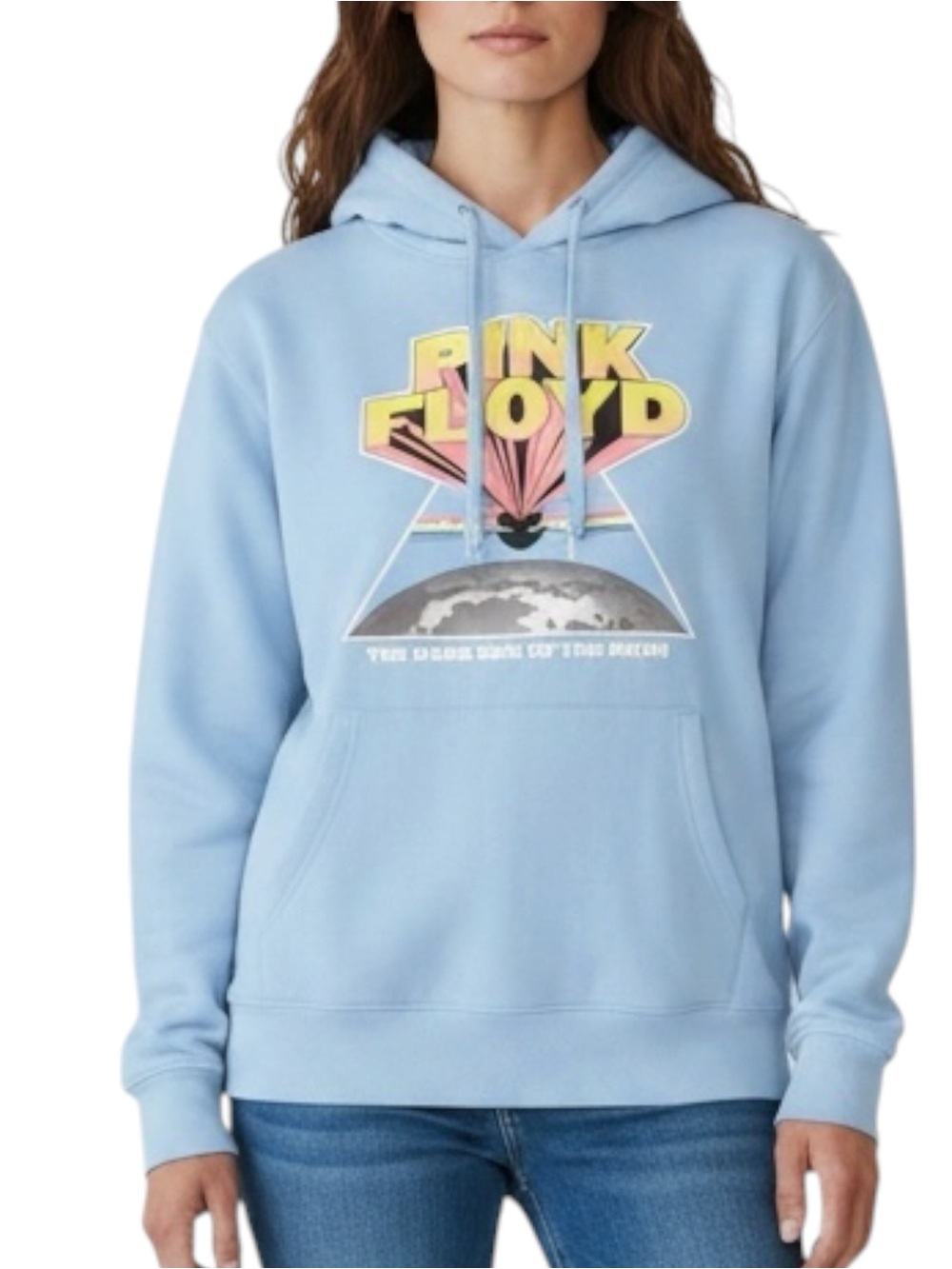 PINK FLOYD “Dark Side of the Moon” Light Blue Hoodie Size XS — AWESOME!!!